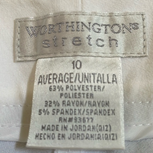 WORTHINGTON Stretch white slacks.  10 - Picture 7 of 7